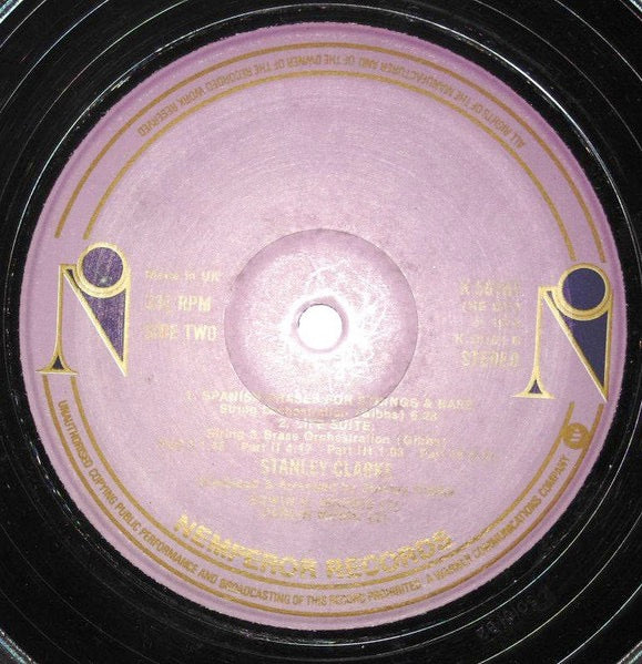 Image of Label Cover of LP - VG/VG - STANLEY CLARKE, Stanley Clarke (Nemperor Records ; K50101, UK Reissue, Blue & Purple Labels), Sleeve has wear and scuffs,  - 4316703C