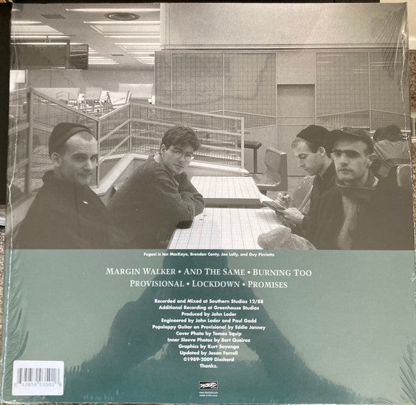 Image of Back Cover of 3854123S: 12" EP - FUGAZI, Margin Walker (Dischord Records; DISCHORD 35, US 2023 Reissue, Inner, Translucent Green)   NEW/NEW