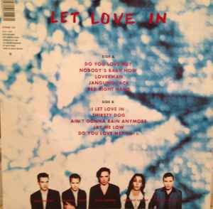 Image of Back Cover of 3814438C: LP - NICK CAVE AND THE BAD SEEDS, Let Love In (Mute; L STUMM 123, UK 1994, Inner, With 4 Postcards) Postcards attached, no hype sticker. Light cosmetic lines from inner, now in poly-lined.  VG+/VG+