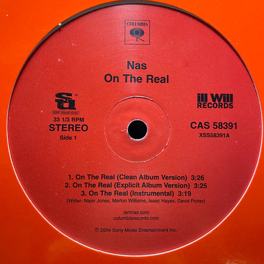 Image of Front Cover of 3824330E: 12" - NAS, On The Real / Star Wars (Columbia ; CAS 58391, US 2004, Promo, Plain Red Sleeve)   VG/VG+