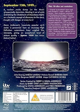 Image of Back Cover of 3834220E: 18xBlu-ray - MICHAEL REEVES, Space: 1999: The Ultimate Space: 1999 (ITV Studios; 7958384, UK 2024 Reissue, Insert, Martin Landau, Barbara Bain, Barry Morse, (PG))   VG+/VG+