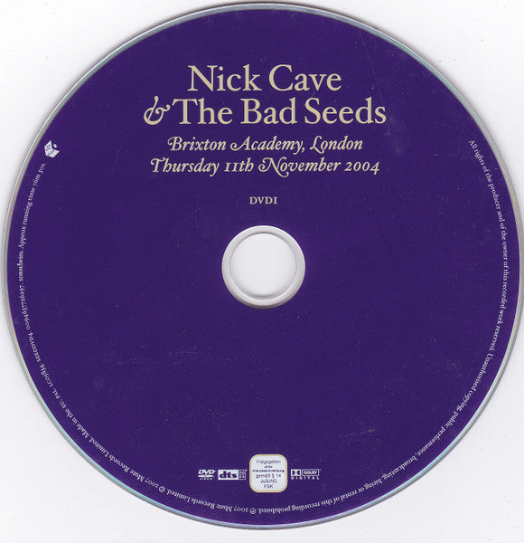 Image of Label of 3854100S: 4xDVD - NICK CAVE & THE BAD SEEDS, The Abattoir Blues Tour (Mute; SEEDDVD4, Europe 2007, DVD Case, 4 Inners) Strong VG+  VG+/VG+