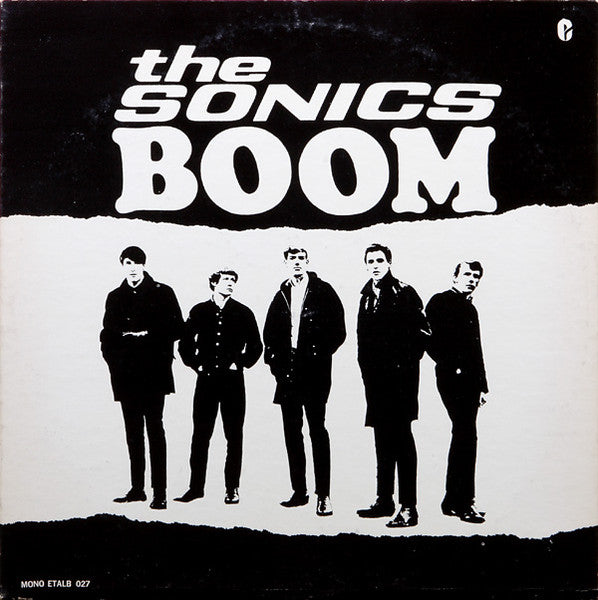 Image of Front Cover of 3844407S: LP - THE SONICS, Boom (Etiquette Records; ET-ALB-027, US 1966, Mono 1st press: 1966 purple label, thick vinyl) Edge Wear, Ring Wear, Corner Crease, Maths Homework Written On The Back Sleeve.  VG/G+