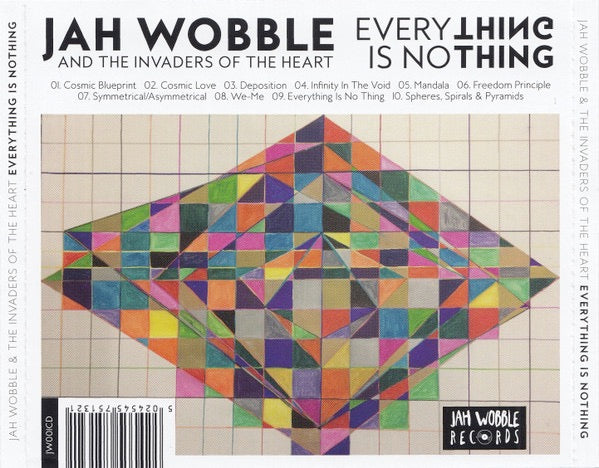 Image of Back Cover of 3834231E: CD - JAH WOBBLE AND THE INVADERS OF THE HEART, Everything Is No Thing (Jah Wobble Records; JW001CD, UK & Europe 2016, Jewel Case, Booklet)   VG+/VG+