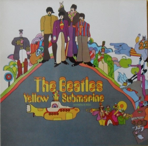 Image of Front Cover of LP - VG+/VG+ - THE BEATLES, Yellow Submarine (Apple Records; PCS 7070, UK 1980s Reissue, Barcode), ,  - 2516131C