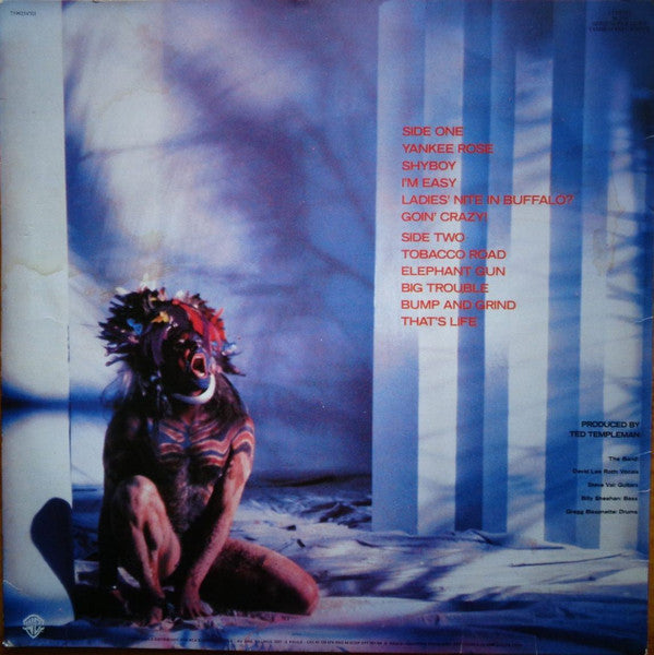 Image of Back Cover of 3924024E: LP - DAVID LEE ROTH, Eat 'Em And Smile (Warner Bros. Records; 610.7085, Brazil 1986, Inner)   VG/VG+