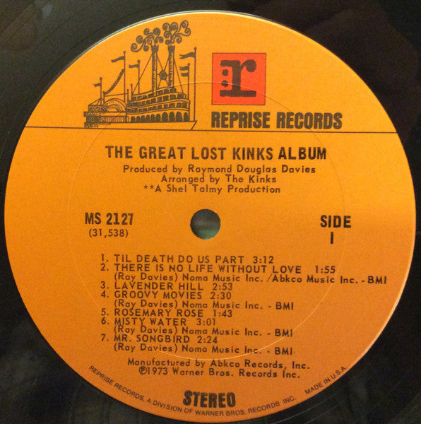 Image of Label Cover of LP - VG/EX - THE KINKS, The Great Lost Kinks Album (Reprise Records; MS 2127, US 1973, Insert), Cut-out (Corner cut), Corner Bump,  - 3526336E