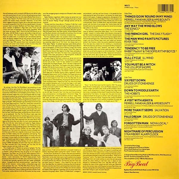 Image of Back Cover of LP - VG/VG+ - VARIOUS, Baubles Vol.One - Down To Middle Earth (Big Beat Records; WIK 72, UK 1988), ,  - 2926078E