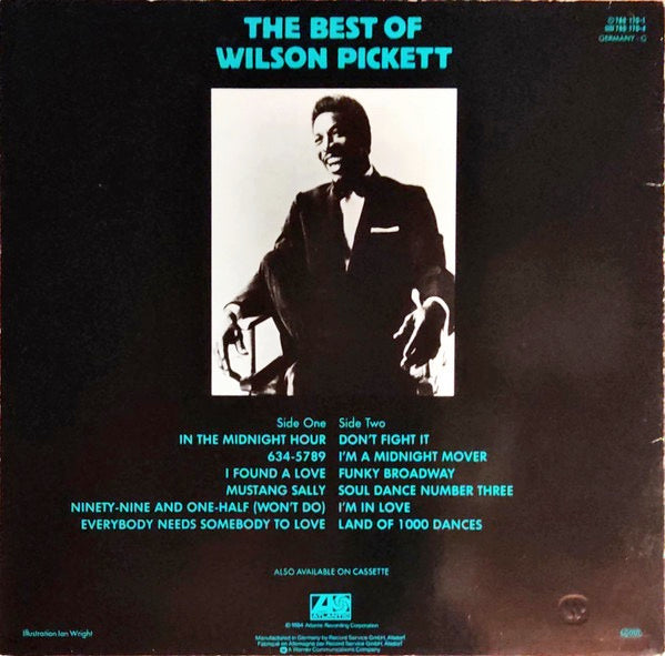 Image of Back Cover of LP - VG/VG - WILSON PICKETT, The Best Of Wilson Pickett (Atlantic ; 780 170-1, Europe 1984, Inner), ,  - 3826230E