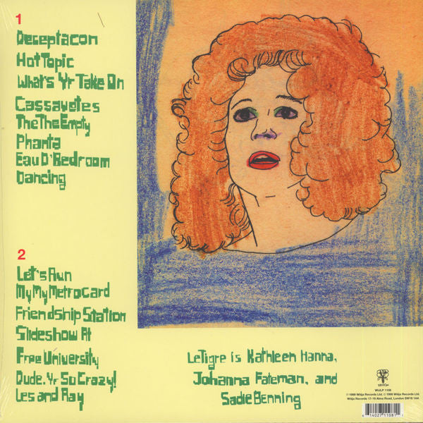Image of Back Cover of LP - VG+/VG+ - LE TIGRE, Le Tigre (Wiiija Records; WIJ LP 1108, UK 2015 Reissue, Inner), In opened shrinkwrap,  - 3526285E