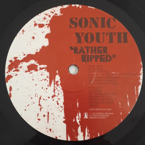 Image of Label Cover of LP - VG+/EX - SONIC YOUTH, Rather Ripped (Geffen Records; 00602547491831, US 2016 Reissue, 180 Gram Vinyl), ,  - 0816542C