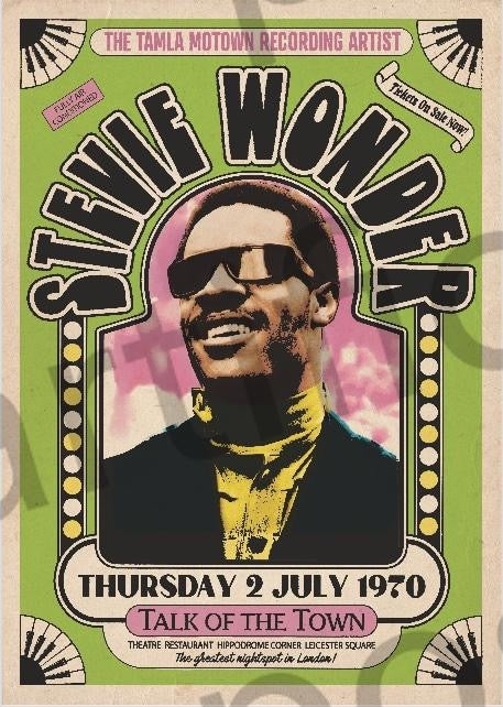 Image of Front Cover of Accessories - NEW/NEW - STEVIE WONDER, Poster (84.1cm x 59.4cm; ART304, UK ), ,  - 2116246C