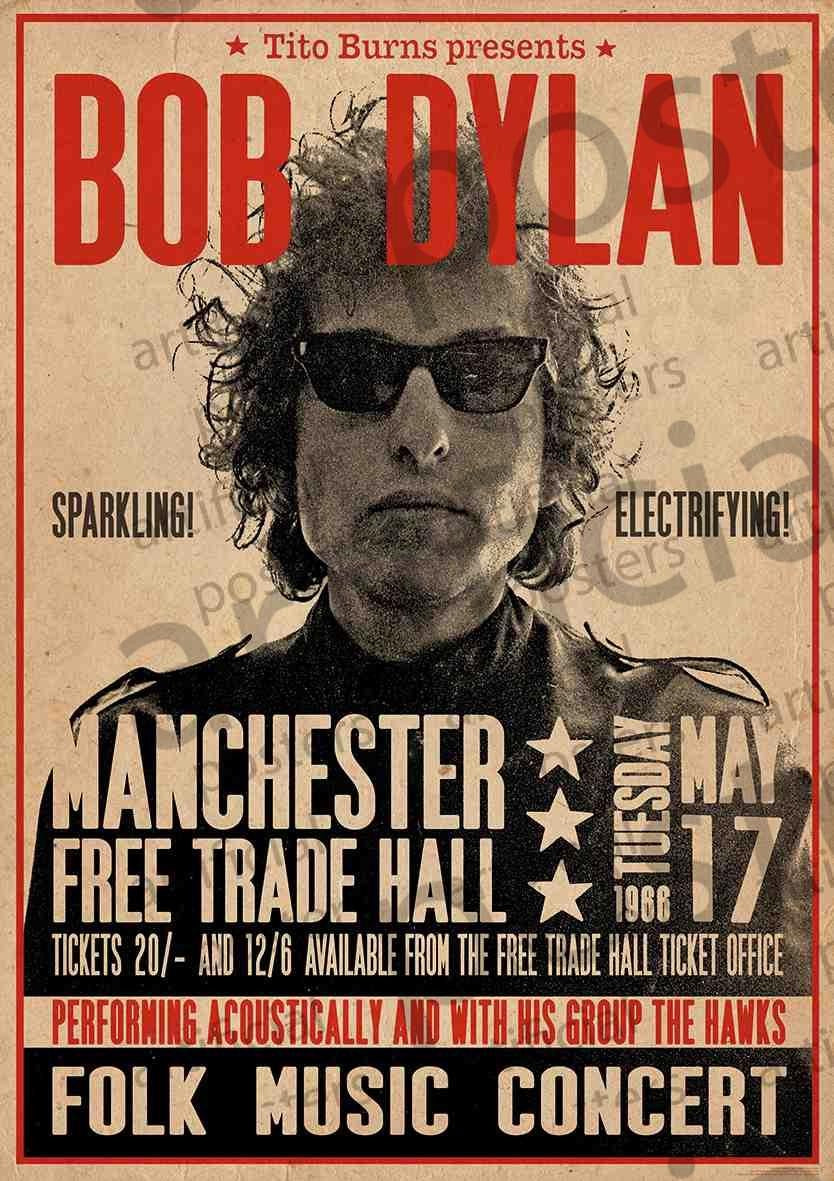 Image of Front Cover of Accessories - NEW/NEW - BOB DYLAN, Poster (84.1cm x 59.4cm; ART249, UK ), ,  - 3516340C