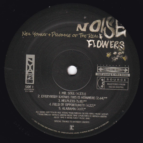 Image of Label Cover of 5124320E: 4xLP - NEIL YOUNG AND PROMISE OF THE REAL, Noise and Flowers (Reprise Records; 093624883104, Worldwide 2022, Box Set, Numbered Limited Deluxe Edition, 2 LPs, CD and Blu Ray) Sealed  EX/EX