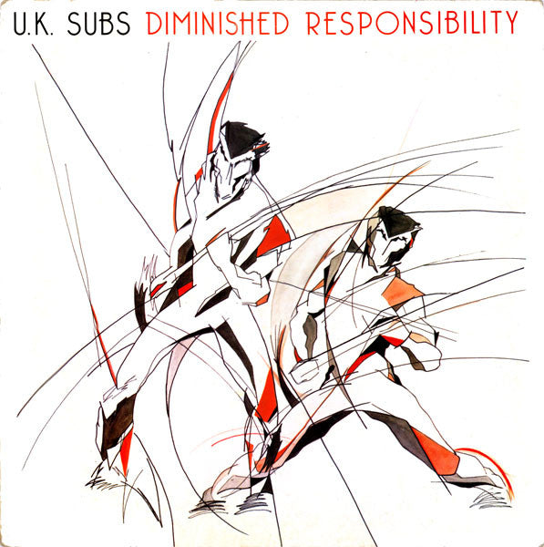 Image of Front Cover of LP - VG/VG - U.K. SUBS, Diminished Responsibility (Gem; GEMLP112, UK 1981, Inner, Red Vinyl), Strong VG, Water Damage To Sleeve,  - 3426072E
