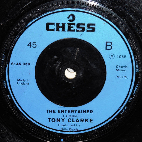 Image of Back Cover of 3954083S: 7" - TONY CLARKE, Landslide / The Entertainer (Chess; 6145 030, UK 1974)   /VG