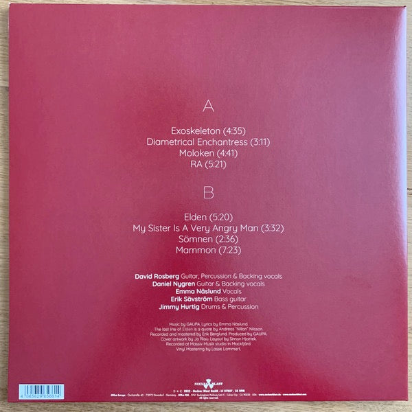 Image of Back Cover of 3914501C: LP - GAUPA, Myriad (Nuclear Blast; NB 6566-1, Germany 2022, Gatefold, Insert) Opened Instore, Minor dink top left corner sleeve  VG+/VG+