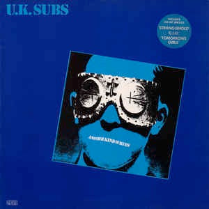 Image of Front Cover of LP - VG/G+ - U.K. SUBS, Another Kind of Blues (Gem; GEMLP 100, UK 1979, Inner, Blue Vinyl, 1st pressing of 20,000), Ring Wear, Slight Sticker Damage,  - 2726168E