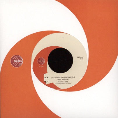 Image of Front Cover of 3914521C: 7" - ALESSANDRO MAGNANINI FEATURING JENNY B, Secret Lover / Open Up Your Eyes (Schema; SC709, Italy 2014, Company Sleeve)   VG+/VG+