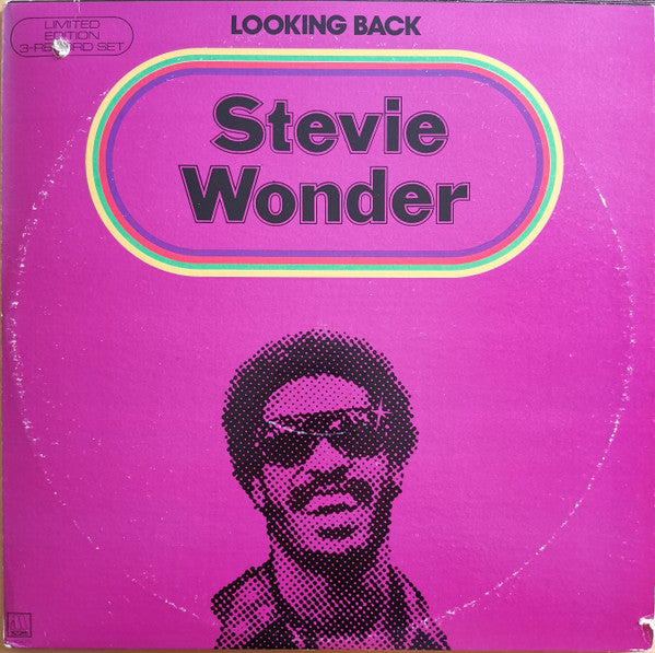 Image of Front Cover of 3xLP - VG/VG - STEVIE WONDER, Looking Back (Motown; M 804LP3, US 1977, Gatefold, PRC Pressing), ,  - 3626111E