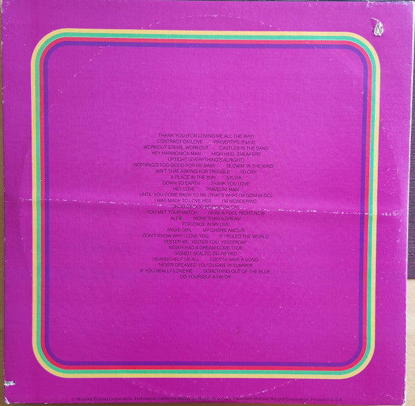 Image of Back Cover of 3xLP - VG/VG - STEVIE WONDER, Looking Back (Motown; M 804LP3, US 1977, Gatefold, PRC Pressing), ,  - 3626111E