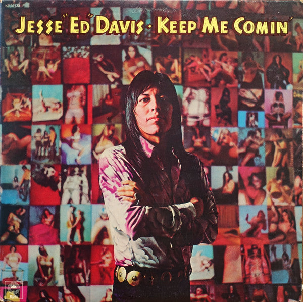 Image of Front Cover of 3924263E: LP - JESSE "ED" DAVIS, Keep Me Comin' (Epic Orange; KE 32133, US 1973) Sleeve has edgewear and bumped corners. A few light marks on the vinyl.  VG/VG