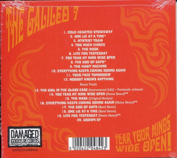 Image of Back Cover of 3934137E: CD - THE GALILEO 7, Tear Your Minds Wide Open (Damaged Goods ; DAMGOOD484CD, UK 2023, Digipak, Inner)   VG+/VG+