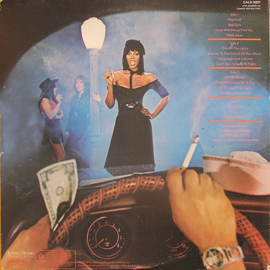 Image of Back Cover of 2xLP - VG/VG+ - DONNA SUMMER, Bad Girls (Casablanca; CALD 5007, UK 1979, Gatefold, 2 Inners), ,  - 3626398E