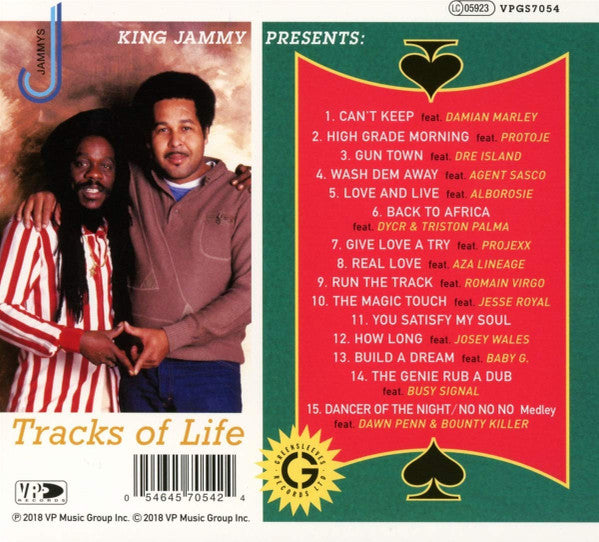 Image of Back Cover of 3954076S: CD - KING JAMMY PRESENTS DENNIS BROWN, Tracks Of Life (Greensleeves Records ; VPGS7054, UK 2018)   M/M