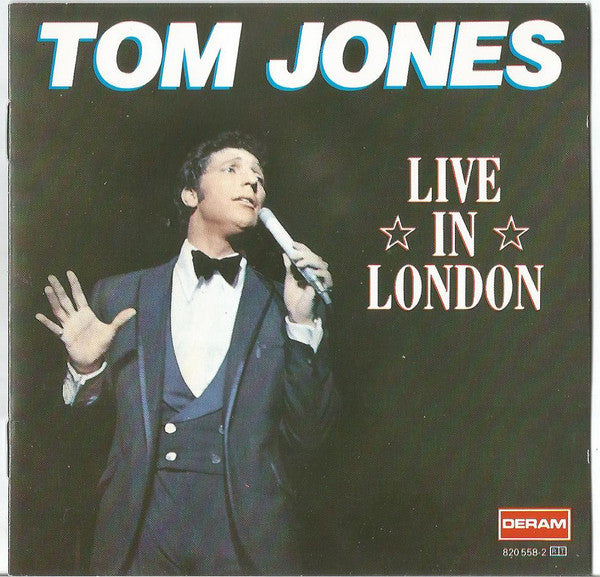 Image of Front Cover of 3934169E: CD - TOM JONES, Live In London (Deram; 820 558-2, Germany , Jewel Case)   VG+/VG+