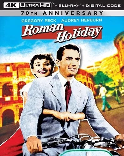 Image of Front Cover of 3934171E: 2xBlu-Ray - GREGORY PECK, AUDREY HEPBURN, Roman Holiday (Paramount; , US 2023 Reissue, Slipcase, 4K UHD. Region A US)   VG+/VG+