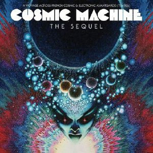 Image of Front Cover of 2xLP - VG+/VG+ - VARIOUS, Cosmic Machine - The Sequel - A Voyage Across French Cosmic & Electronic Avantgarde (70s-80s) (Because Music; BEC 5156323, UK 2016, Gatefold, Black Inners, Clear Frosted + Blue & Yellow Splatter Vinyl, with CD + Booklet.), ,  - 3526044E