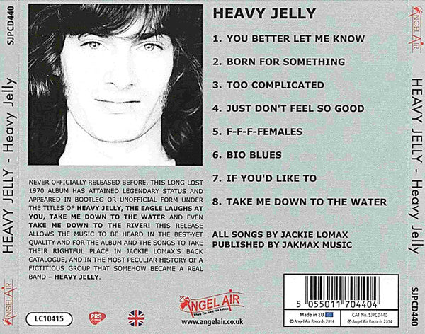 Image of Back Cover of 4034032E: CD - HEAVY JELLY, Heavy Jelly (Angel Air; SJPCD440, Europe 2014, Jewel Case)   VG+/VG+