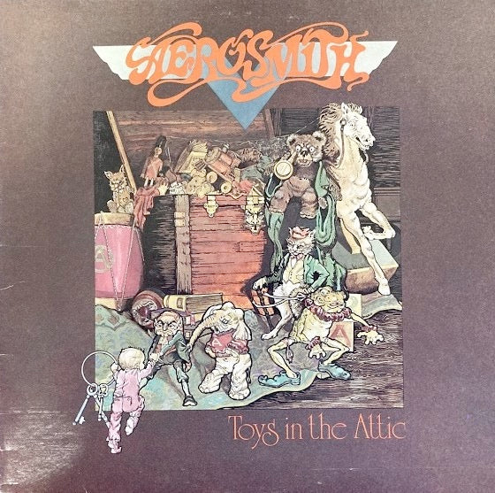 Image of Front Cover of 4014006C: LP - AEROSMITH, Toys In The Attic (Columbia; JC 33479, US 1975, Export copy with black tape over any mention of 'Columbia') Strong VG  VG/VG