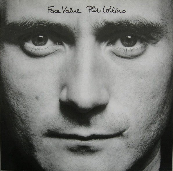 Image of Front Cover of 4014085C: LP - PHIL COLLINS, Face Value (Atlantic; WEA 99 143, Europe 1980s Reissue, Gatefold, Company Insert) Mid Price sticker on sleeve.  VG+/VG+