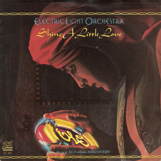 Image of Front Cover of 4014219C: 7" EP - ELECTRIC LIGHT ORCHESTRA, Shine A Little Love (Jet Records; JET 144, UK 1979, Promo, Picture Sleeve)   VG/VG