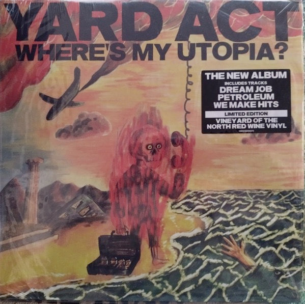Image of Front Cover of LP - EX/EX - YARD ACT, Where s My Utopia? (ZEN F.C.; ZENFC025LPX, UK & Europe 2024, Inner & Insert, Red Vinyl), Still In Stickered Shrinkwrap,  - 1526208E