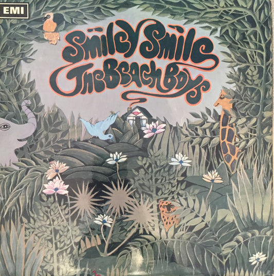 Image of Front Cover of 4044232S: LP - THE BEACH BOYS, Smiley Smile (Capitol Records; ST 9001, UK 1967, Plain White Label Promo, Front laminated flipback sleeve, Stereo)   VG+/VG+