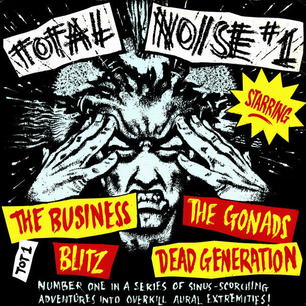 Image of Front Cover of 4014351C: 7" EP - THE BUSINESS / THE GONADS / BLITZ / DEAD GENERATION, Total Noise #1 (Total Noise; TOT 1, UK 1982, Picture Sleeve) Edge and ring wear.  VG/VG