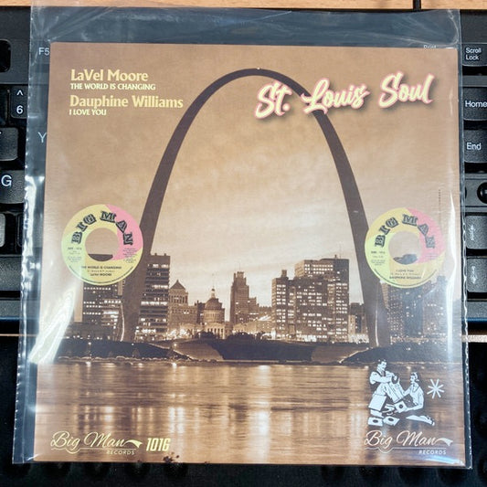 Image of Front Cover of 7" - VG+/VG+ - LAVEL MOORE, DAUPHINE WILLIAMS, The World Is Changing / I Love You (Big Man Records; BMR 1016, UK 2023, Picture Sleeve), ,  - 0316254C
