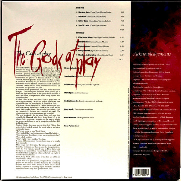 Image of Back Cover of LP - VG/VG - AIRTO MOREIRA AND THE GODS OF JAZZ, Killer Bees (B&W Music; BW 041, UK 1993, Box Set, 9 Art Sheets, 180 Gram Vinyl), Split Seams,  - 4044401S