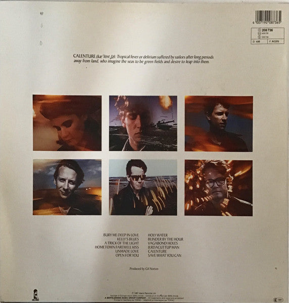 Image of Back Cover of LP - VG/VG - THE TRIFFIDS, Calenture (Island Records; 208 736, Europe 1987, Inner), hairlines, edge wear, french promotional sticker on lower front cover,  - 3046293S