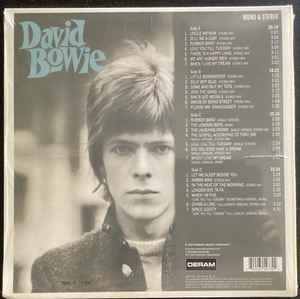 Image of Back Cover of 4044368S: 2xLP - DAVID BOWIE, David Bowie (Deram; 602465547368, Worldwide 2024 Reissue, Gatefold, 2 Inners, Cream & Green Swirl Vinyl) Opened Instore, Still In Shrinkwrap  VG+/VG+