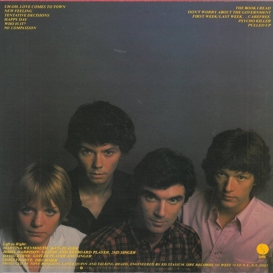 Image of Back Cover of LP - VG/VG - TALKING HEADS, 77 (Sire; SR6036, UK 1979 Reissue, No Inner), Light marks, edge wear,  - 3546284S