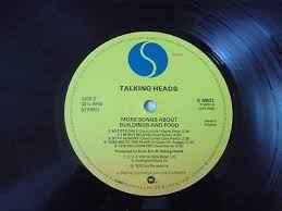 Image of Label Cover of LP - VG/G+ - TALKING HEADS, More Songs About Buildings and Food (Sire; K56531, UK 1978, Inner, Artist and Title printed in green on clear sticker across top of sleeve), Many hairlines and scuffs. Sleeve has ringwear and edgewear. Tear on opening section, partly frayed spine. ,  - 4426127E