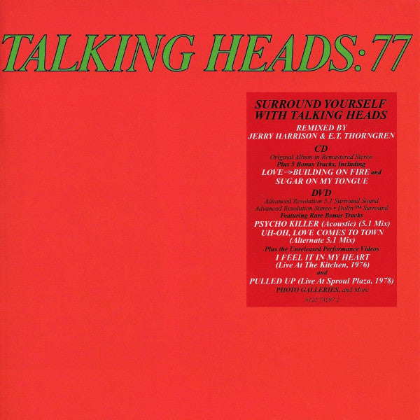 Image of Front Cover of 4054069S: 2xCD - TALKING HEADS, Talking Heads: 77 (Sire; 8122-73297-2, Europe 2006, Jewel Case, dvd)   VG+/VG+