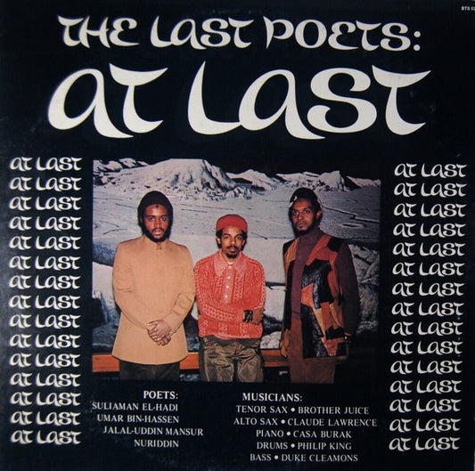 Image of Front Cover of 4014515C: LP - THE LAST POETS, At Last (Blue Thumb Records; BTS 52, US 1973) Sleeve has light ring wear and hole punch.  VG/VG+