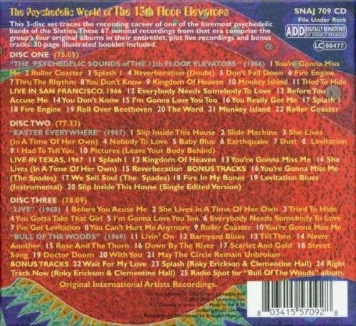 Image of Back Cover of 4054104S: CD - THE 13TH FLOOR ELEVATORS*, The Psychedelic World Of The 13th Floor Elevators (Charly Records ; SNAJ 709 CD, UK 2002)   VG+/VG+