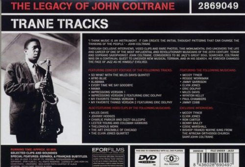 Image of Back Cover of 4134005E: Blu-ray - JOHN COLTRANE, Trane Tracks - The Legacy Of John Coltrane (Eforfilms ; 2869049, Europe ) SEALED  M/M