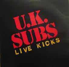Image of Front Cover of Mini-LP - VG/G+ - U.K. SUBS, Live Kicks (Stiff Records; MAIL 1, UK 1980), Hairline marks and some mottling, Light sleeve wear only,  - 3116073C